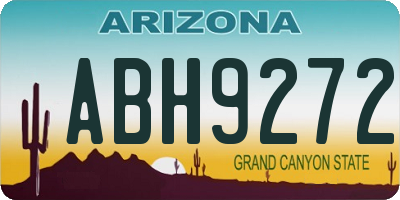 AZ license plate ABH9272