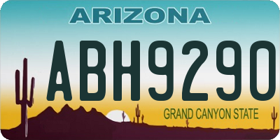 AZ license plate ABH9290