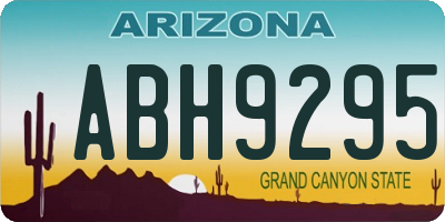 AZ license plate ABH9295