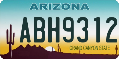 AZ license plate ABH9312