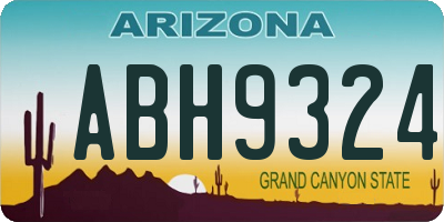 AZ license plate ABH9324