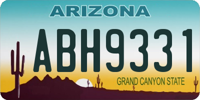 AZ license plate ABH9331