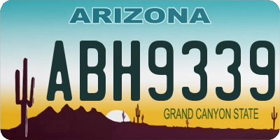 AZ license plate ABH9339
