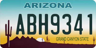 AZ license plate ABH9341