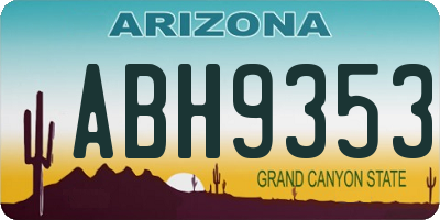 AZ license plate ABH9353