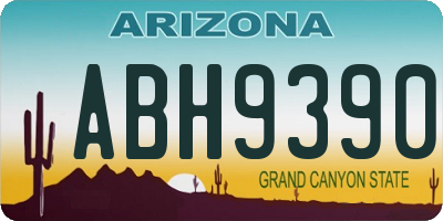 AZ license plate ABH9390