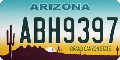 AZ license plate ABH9397