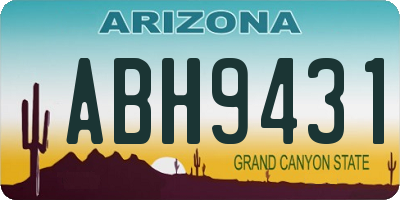 AZ license plate ABH9431