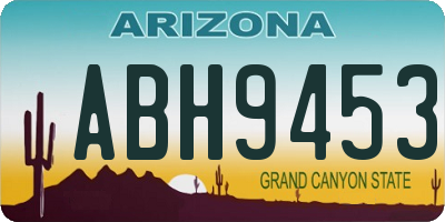 AZ license plate ABH9453