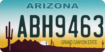 AZ license plate ABH9463