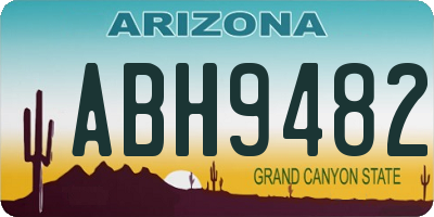 AZ license plate ABH9482
