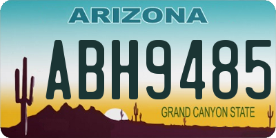 AZ license plate ABH9485