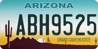 AZ license plate ABH9525