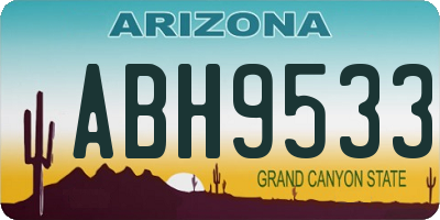 AZ license plate ABH9533