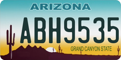 AZ license plate ABH9535