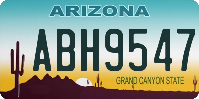 AZ license plate ABH9547