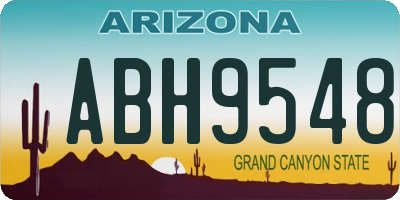 AZ license plate ABH9548