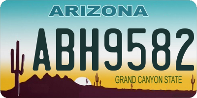 AZ license plate ABH9582