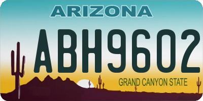 AZ license plate ABH9602