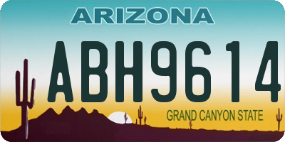 AZ license plate ABH9614