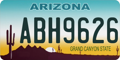 AZ license plate ABH9626