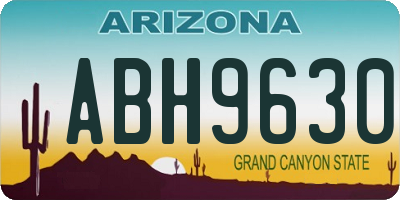 AZ license plate ABH9630