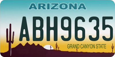 AZ license plate ABH9635