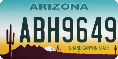 AZ license plate ABH9649