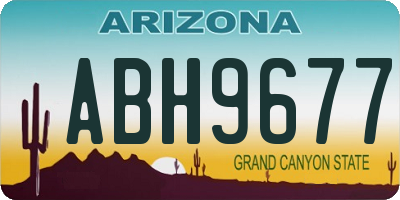 AZ license plate ABH9677