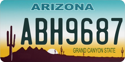 AZ license plate ABH9687