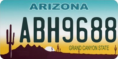 AZ license plate ABH9688