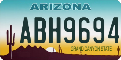 AZ license plate ABH9694