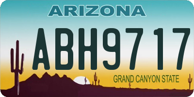 AZ license plate ABH9717