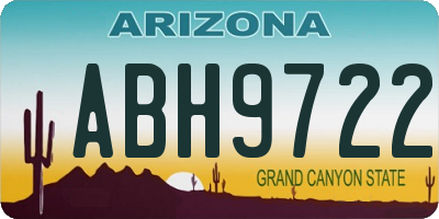 AZ license plate ABH9722