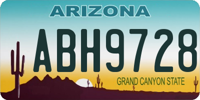 AZ license plate ABH9728