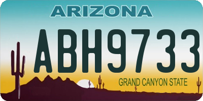 AZ license plate ABH9733