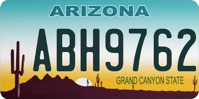 AZ license plate ABH9762