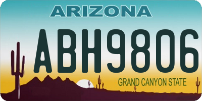AZ license plate ABH9806