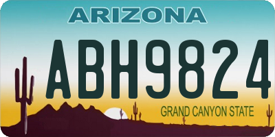 AZ license plate ABH9824