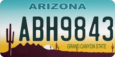 AZ license plate ABH9843