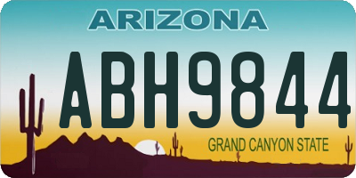 AZ license plate ABH9844