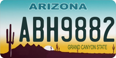 AZ license plate ABH9882