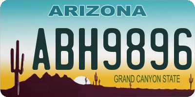 AZ license plate ABH9896