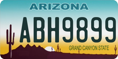 AZ license plate ABH9899
