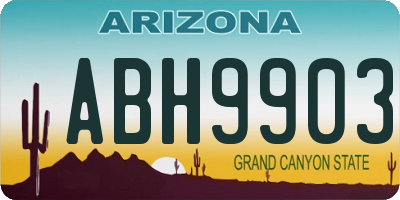 AZ license plate ABH9903