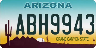 AZ license plate ABH9943