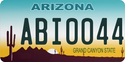 AZ license plate ABI0044
