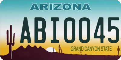 AZ license plate ABI0045