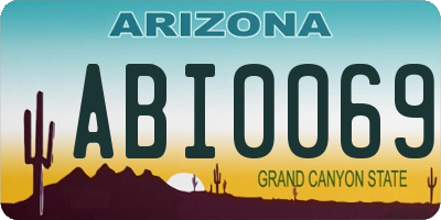 AZ license plate ABI0069