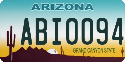 AZ license plate ABI0094